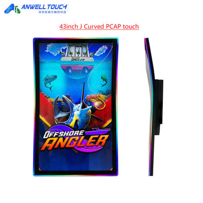 PCAP Curved Monitor Touchscreen Hoge resolutie 1920x1080 43' J Voor gaming