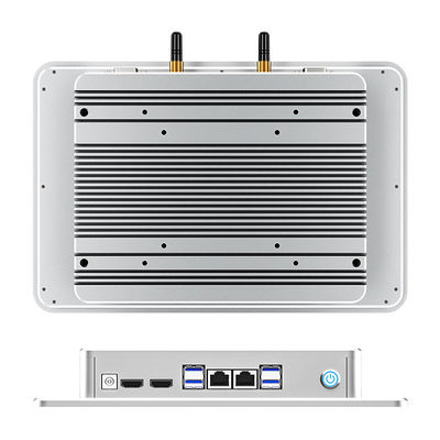 Zilveren HD1920*1080 Industriële capacitieve all-in-one touchscreen computer 11,6 inch met Window OS