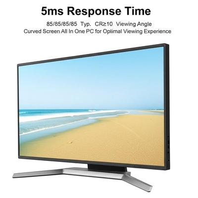 5ms reactietijd en 85/85/85/85 Typ. CR≥10 kijkhoek gebogen scherm alles in één pc voor een optimale kijkbeleving